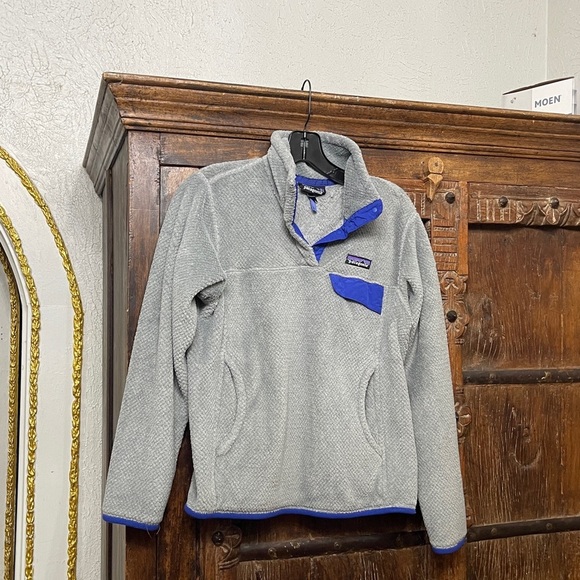 Patagonia Synchilla Snap-T Fleece Pullover | Women’s Small | Gray & Blue - Picture 3 of 5